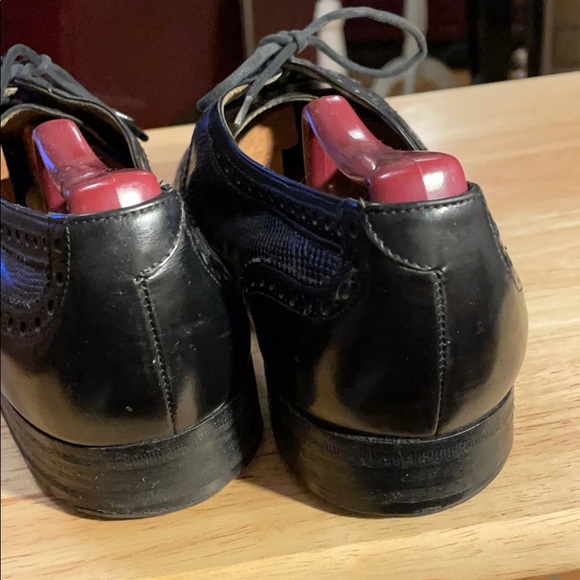 Men Dapper shoes black alligator and leather Sz 9 main image 5